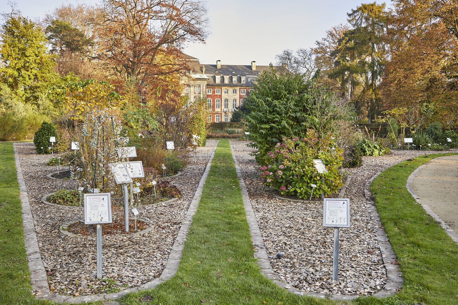 Botanischer Garten mit Schloss
