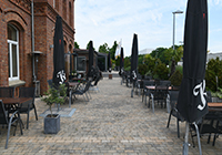 Der alte Bahnhof Reken - Terrasse mit Gastronomie