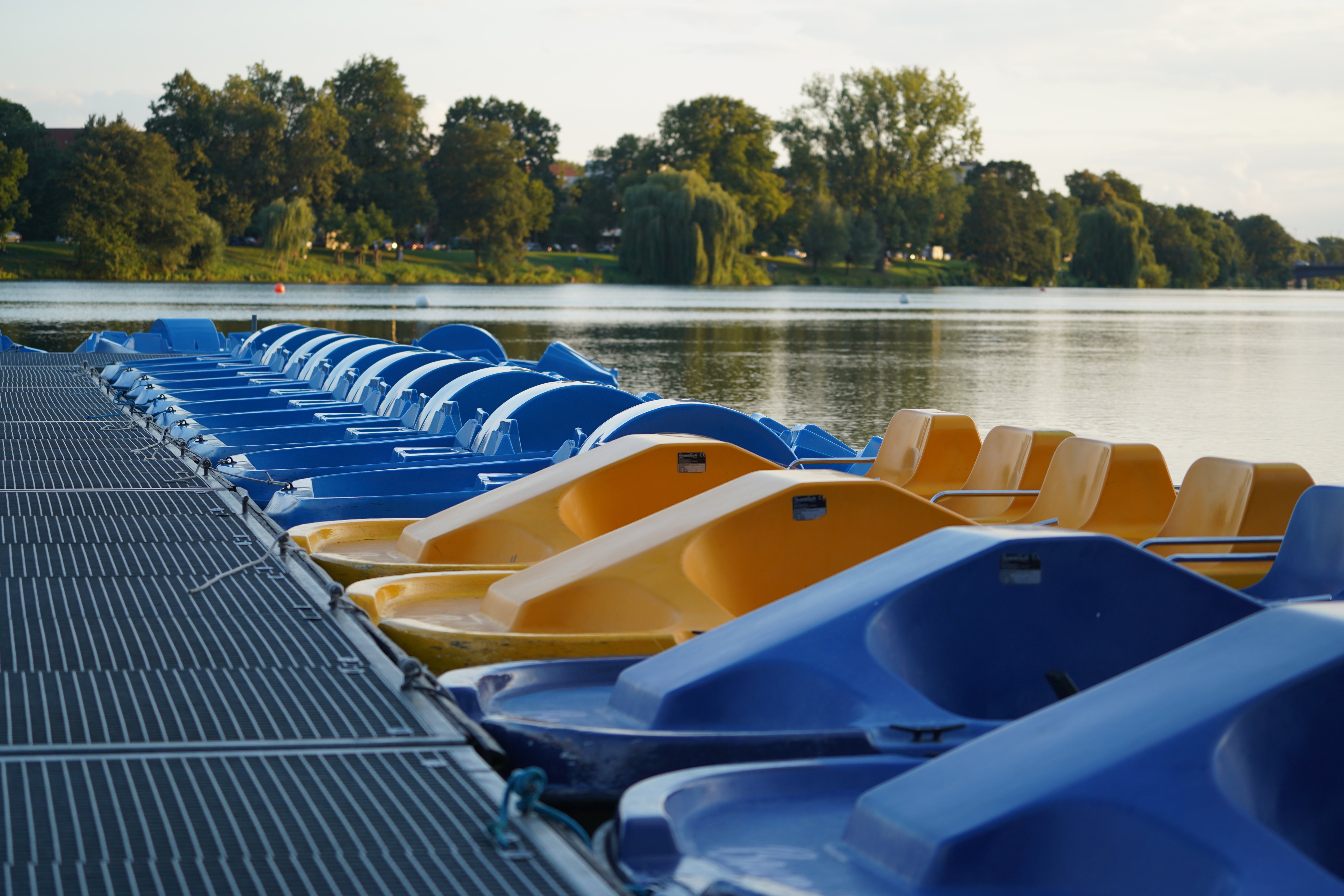 Tretboote am Aasee