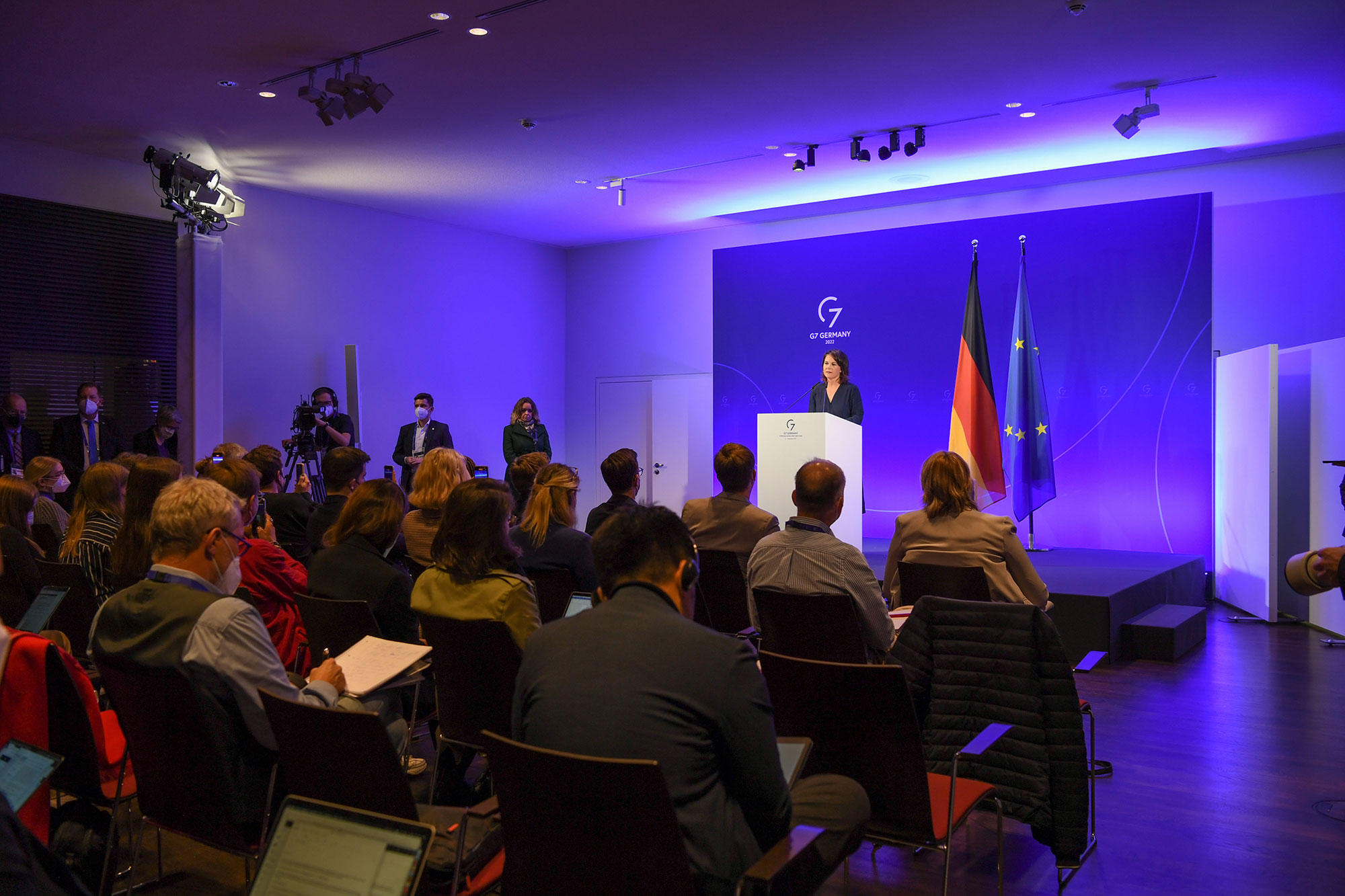 Die deutsche Außenministerin informierte in der Abschluss-Pressekonferenz unter anderem über getroffene Vereinbarungen in Bezug auf den Ukraine-Konflikt. 