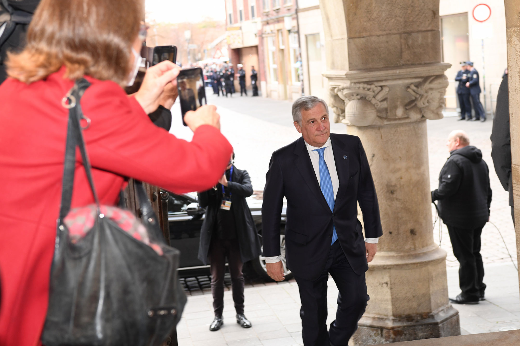 Ankunft von Antonio Tajani, Italien