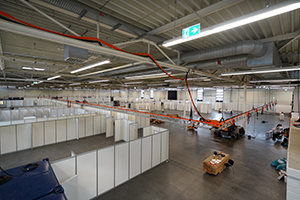 Impfzentrum: Blick von oben Impfzentrum: Blick von oben