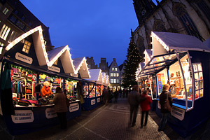 Lichtermarkt auf dem Lambertikirchplatz