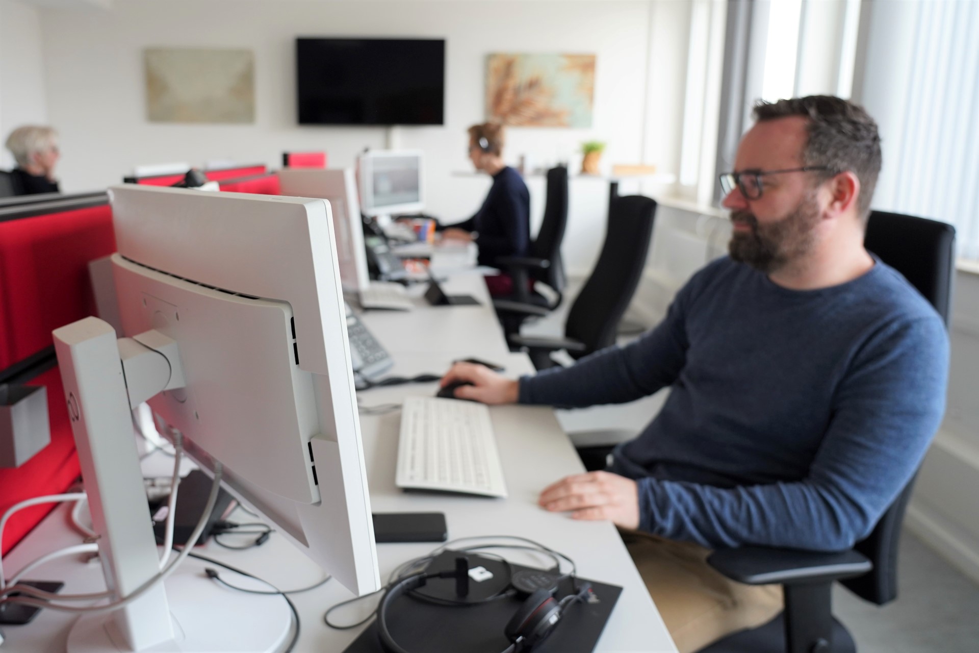 Der Newsroom im Amt für Kommunikation 