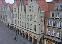 Blick auf den Prinzipalmarkt Bild der Webcam am Prinzipalmarkt