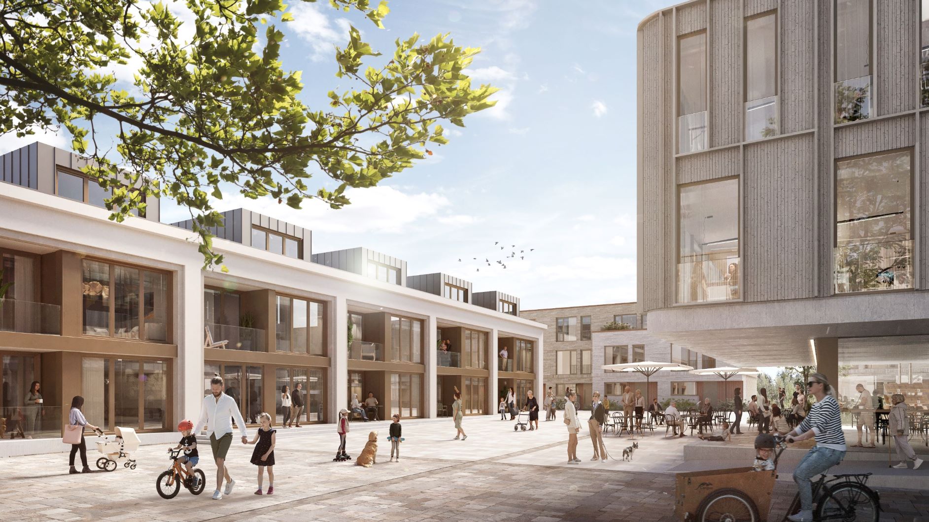 Eine Visualisierung zeigt, wie ein Teil des Oxford-Quartiers zukünftig aussehen könnte. 