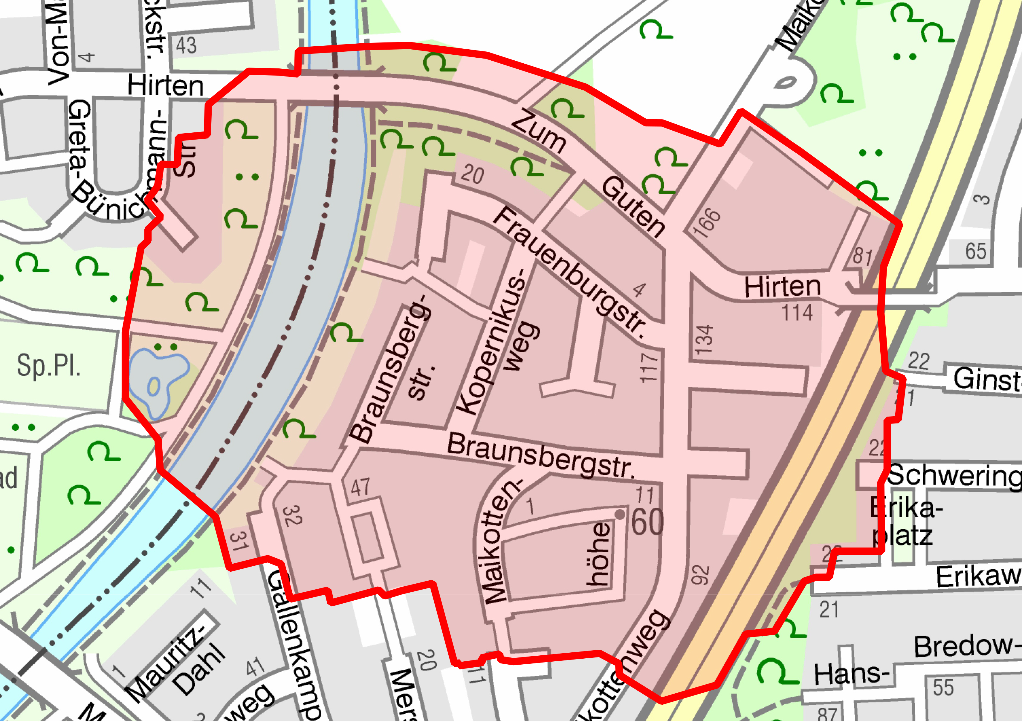 karte des möglichen Evakuierungsradius