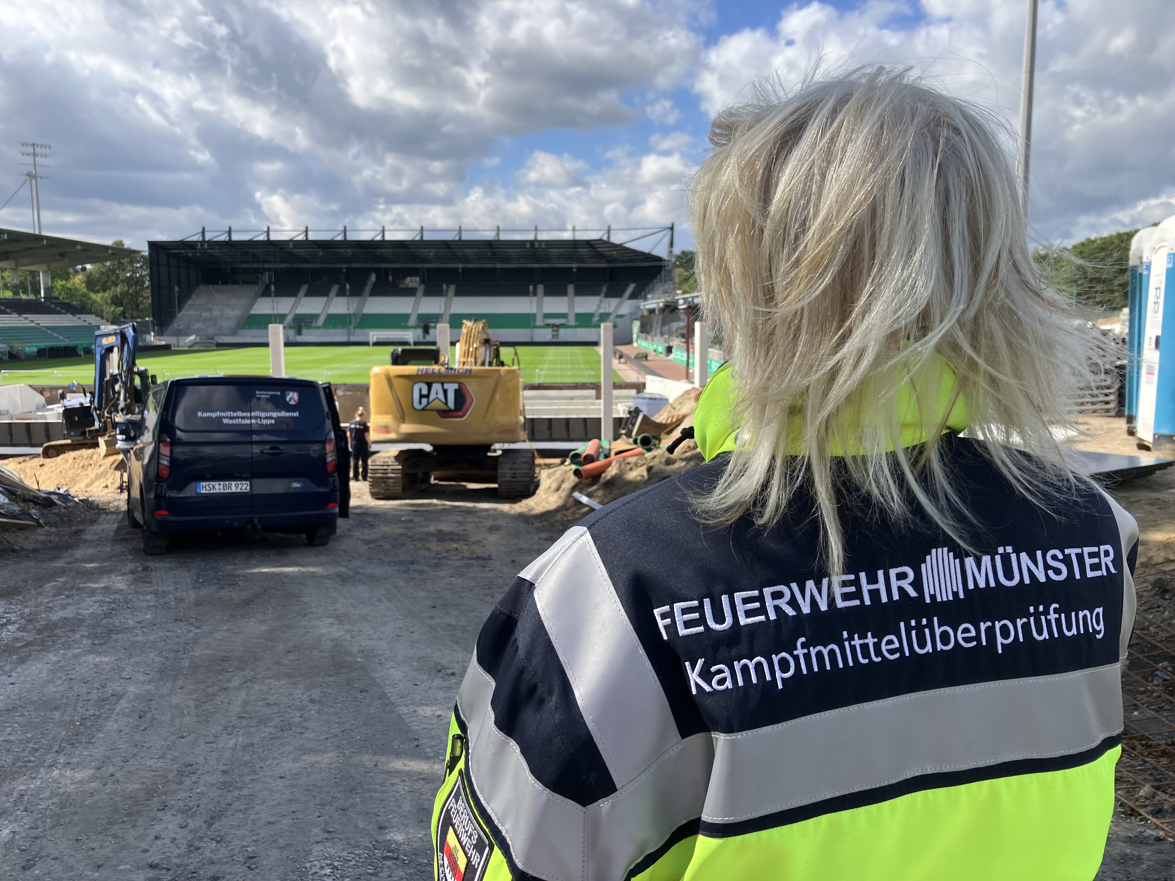 Blindgängerentschärfung am Stadion