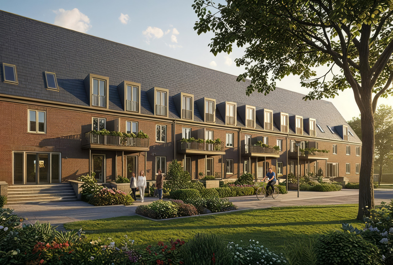 Visualisierung eines Wohnkomplexes im neuen York-Quartier