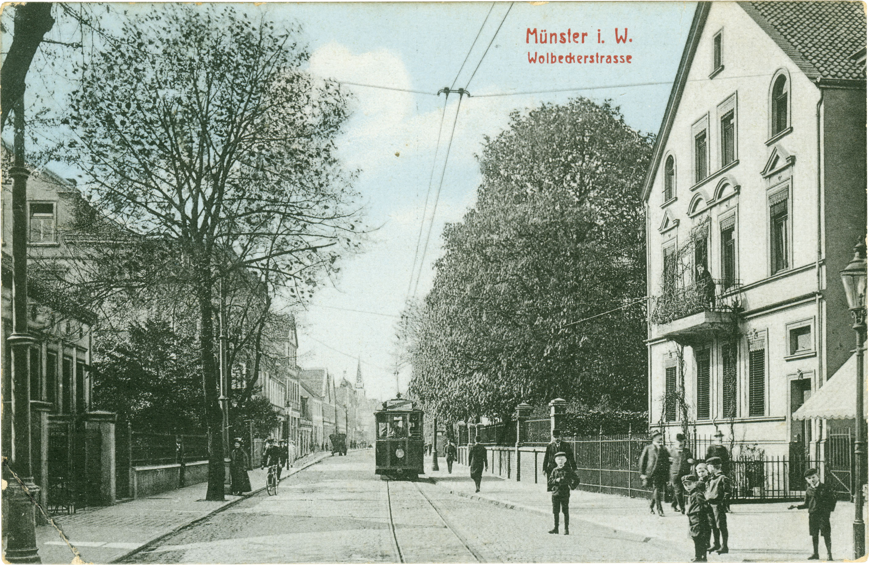 Die Wolbecker Straße als Postkartenmotiv