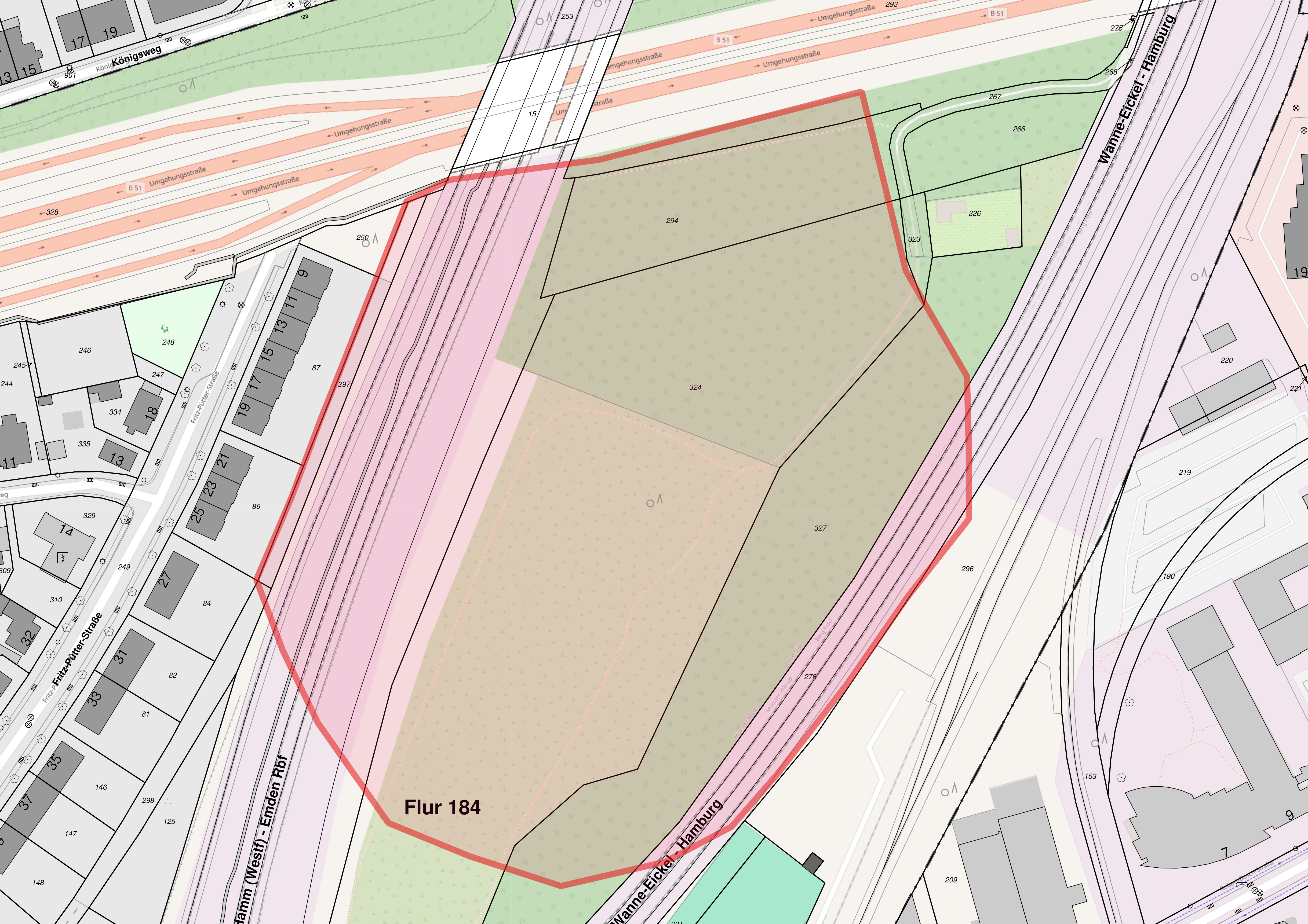 Grafik:  Evakuierungsbereich Industrieweg
