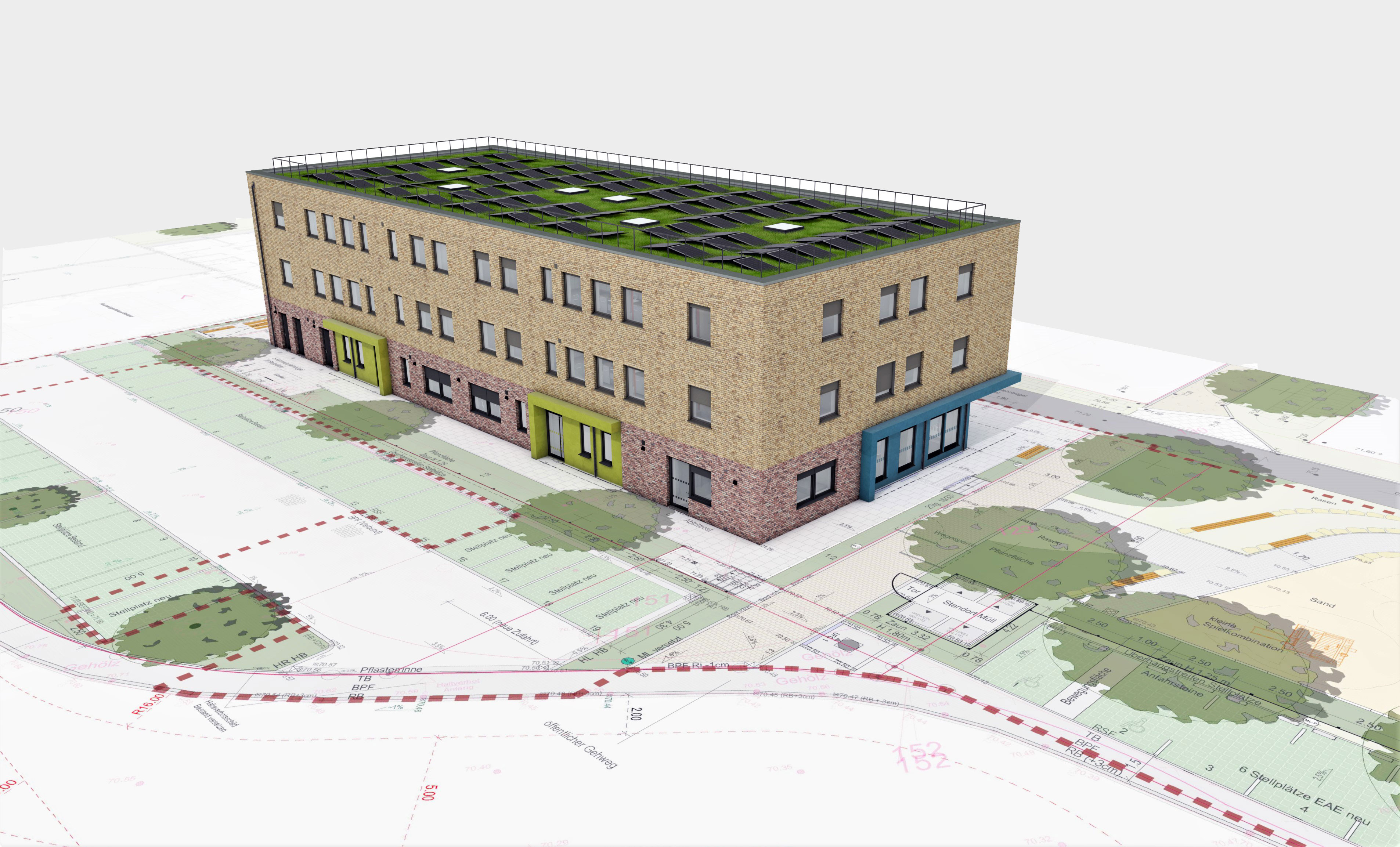Visualisierung der Erstaufnahme Einrichtung in Gievenbeck
