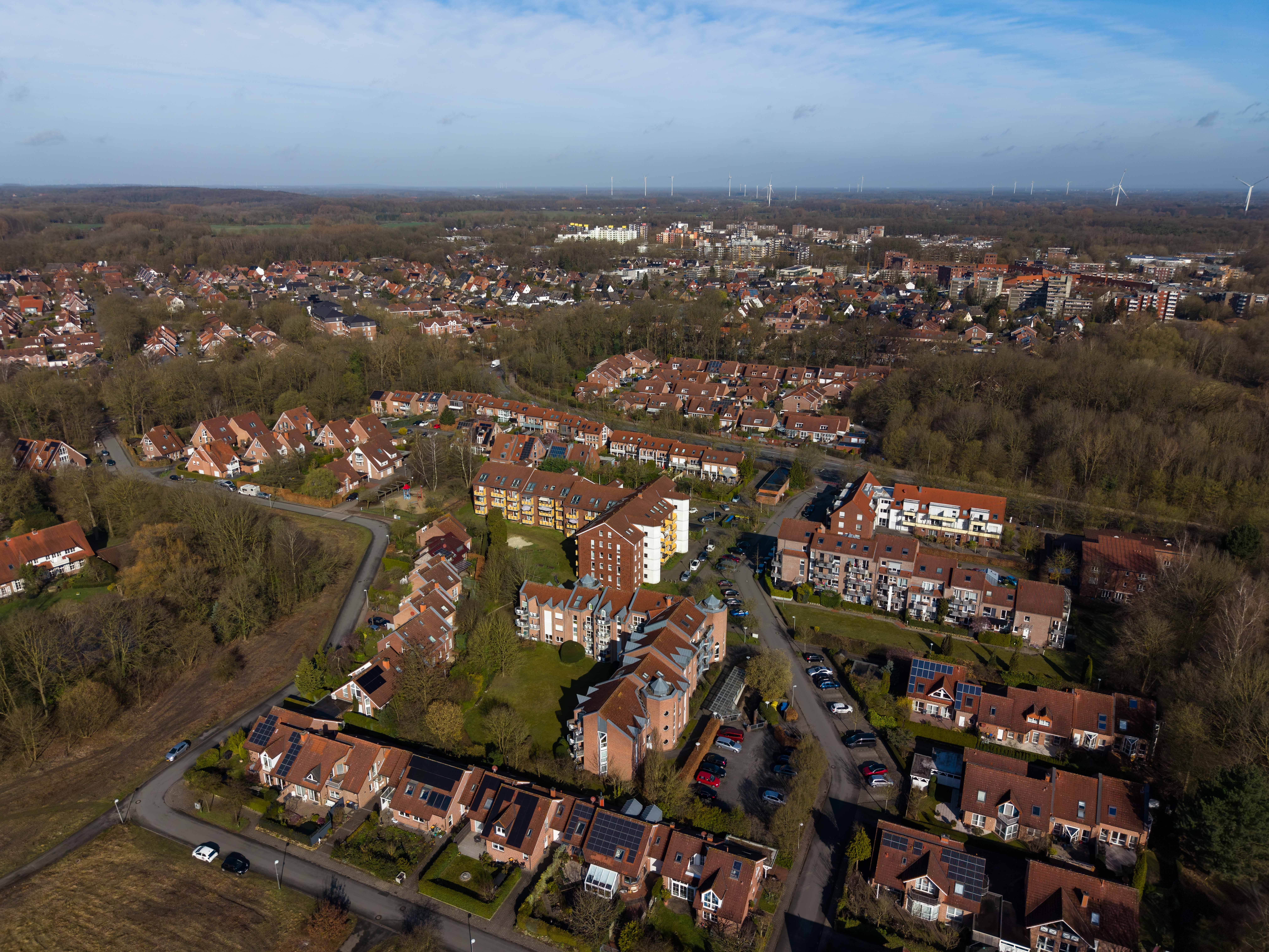 Luftbildaufnahme von Kinderhaus-West