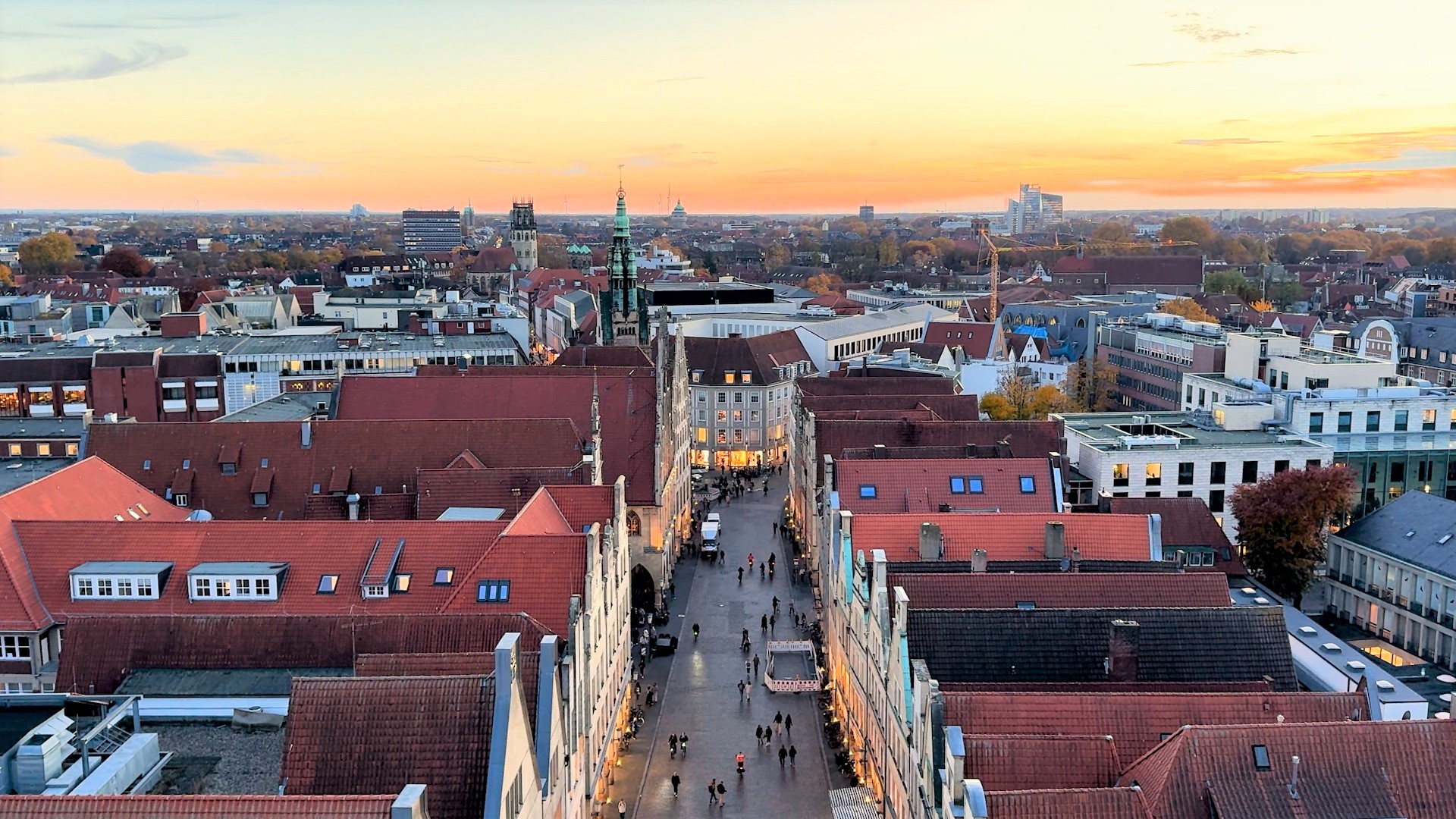 Stadt Münster von oben