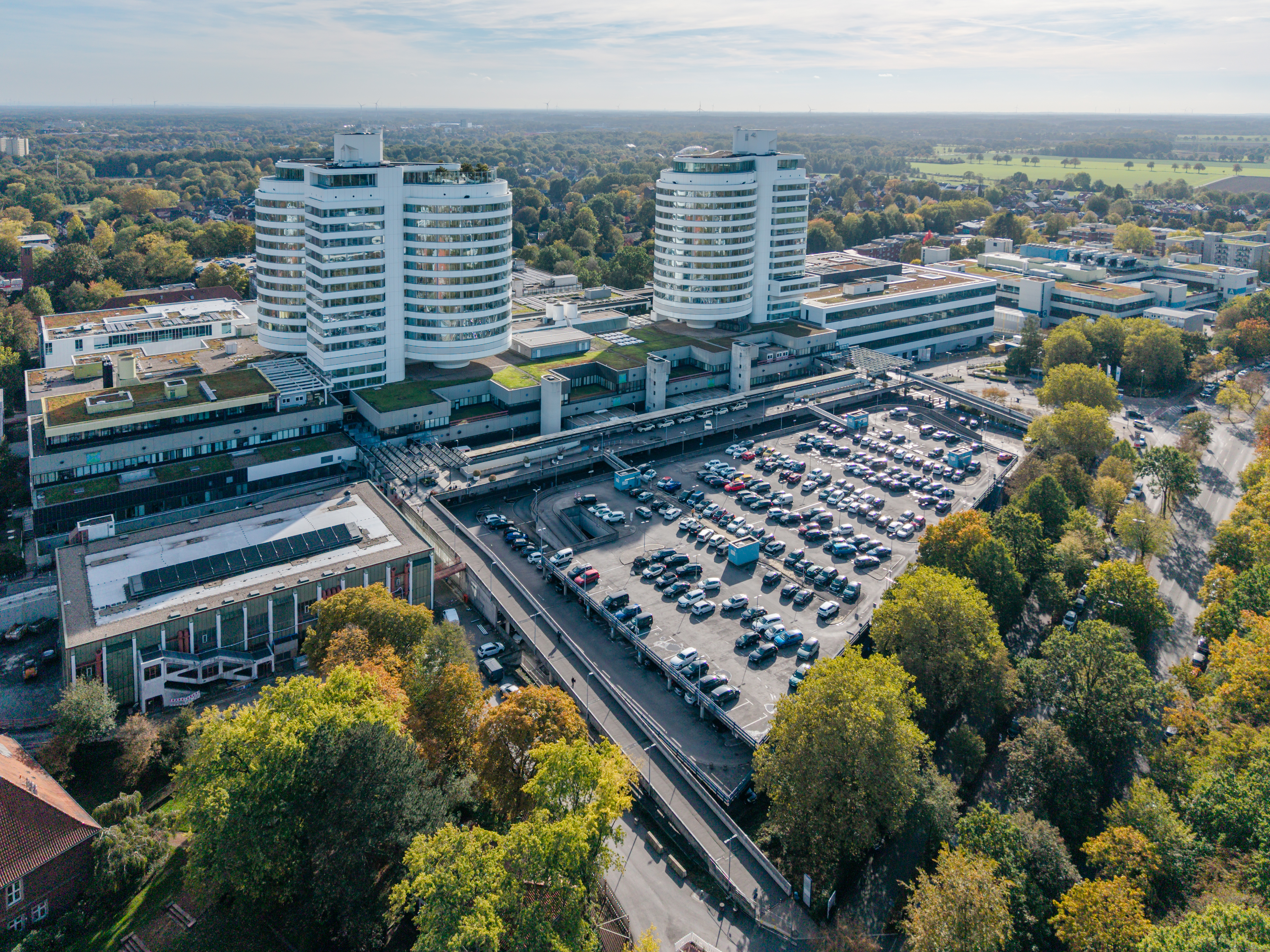 Luftbild der Uniklinik