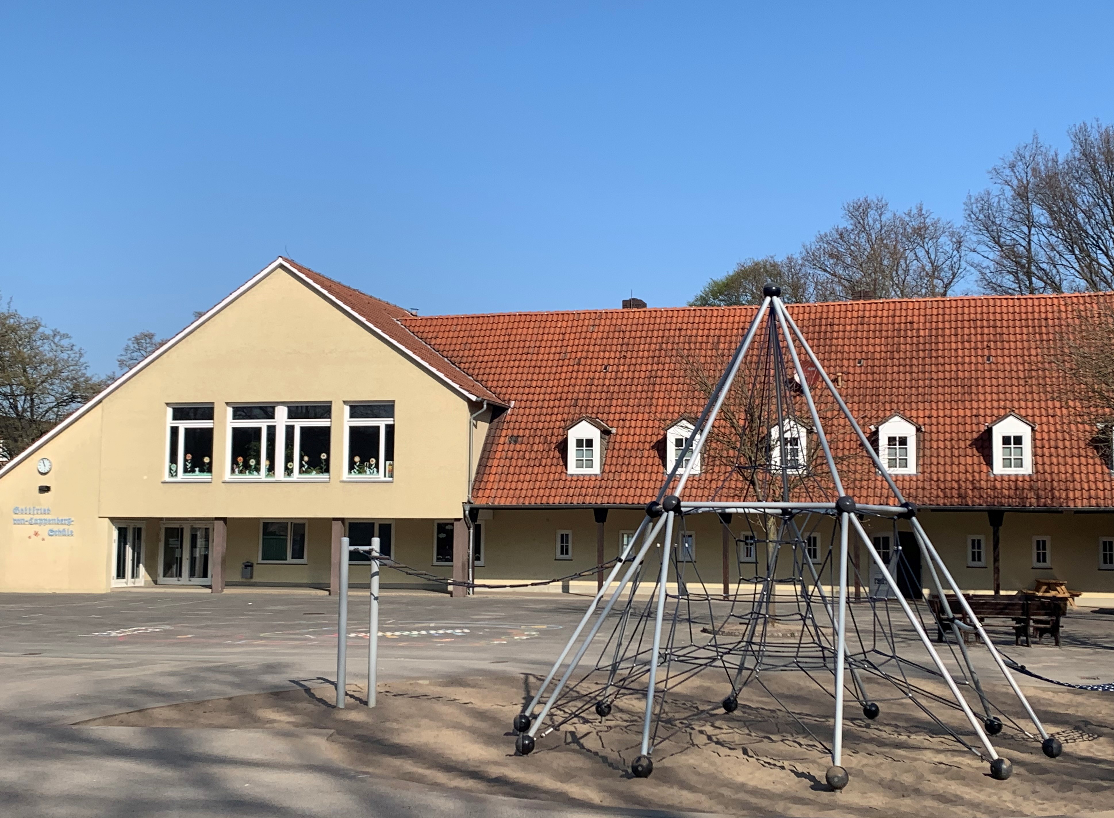 Der Schulhof der Gottfried-von-Cappenberg-Schule in Münster.