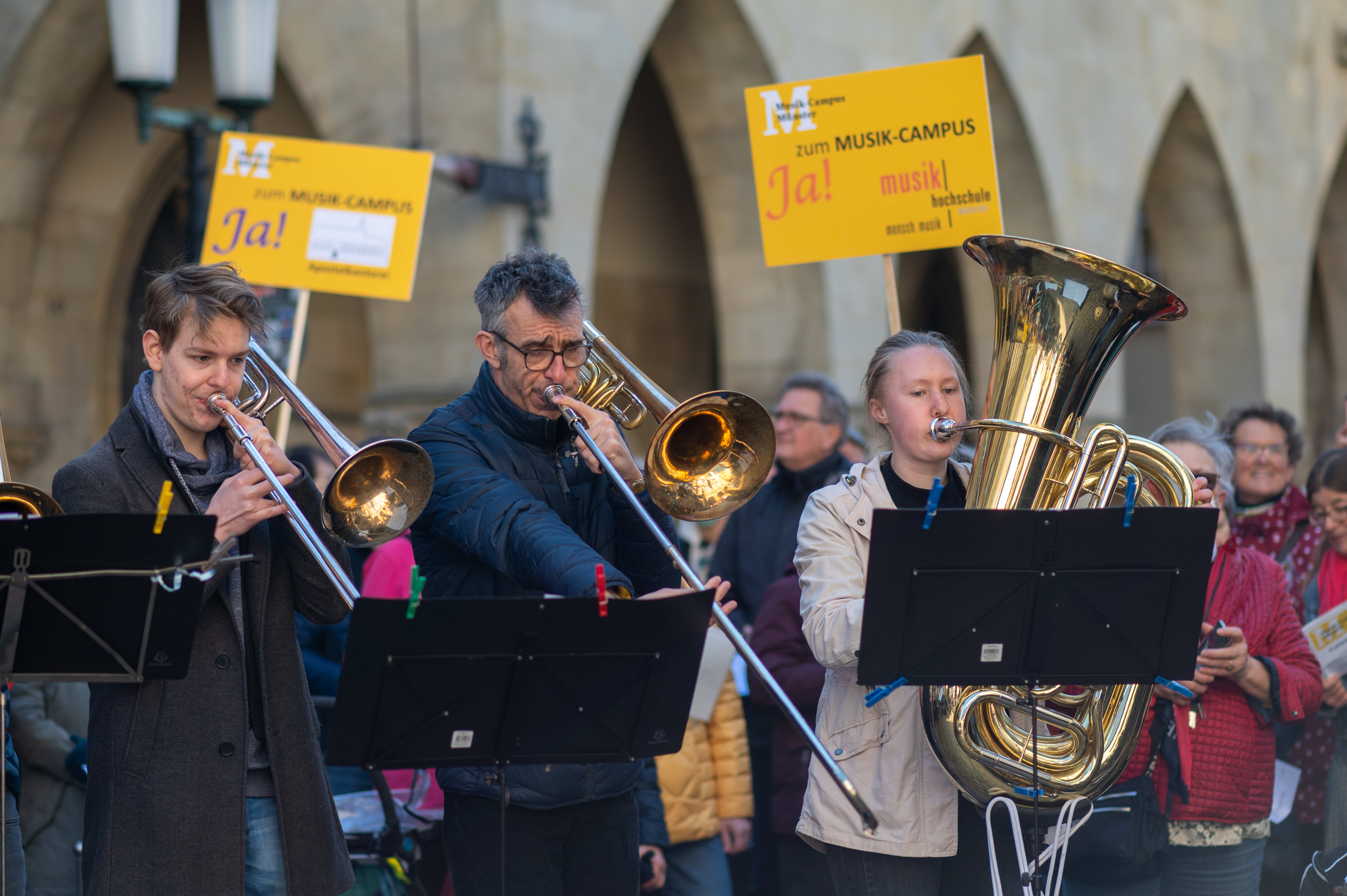 Flashmob für den Musik-Campus auf dem Prinzipalmarkt