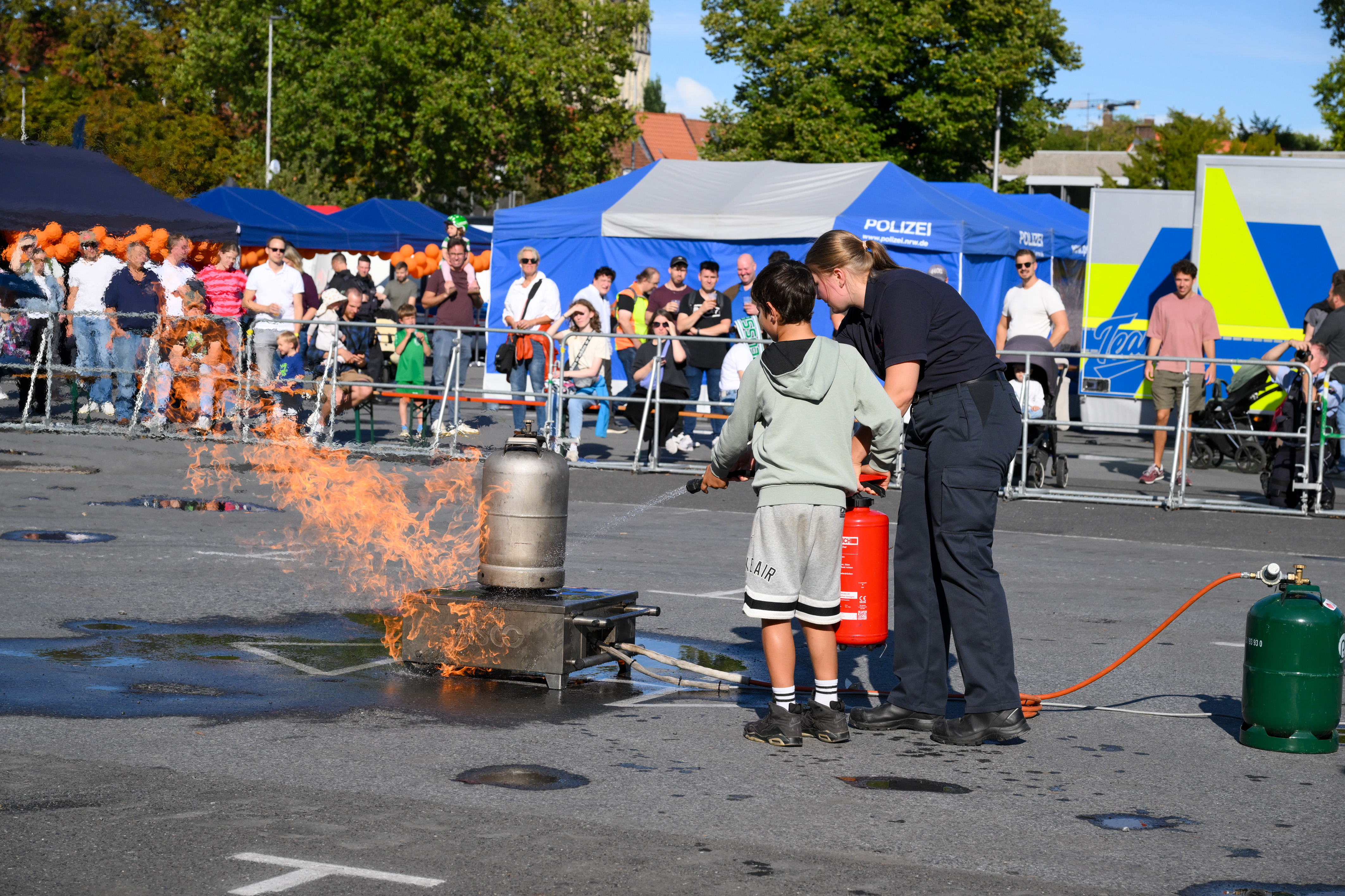 Vorführung der Feuerwehr