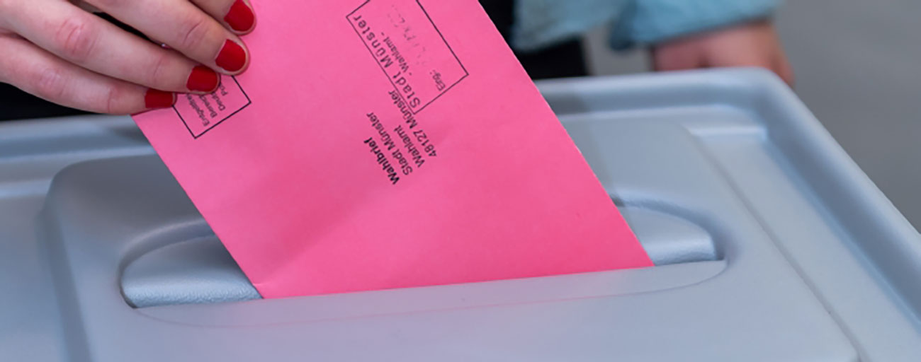 Stimmabgabe im Wahllokal