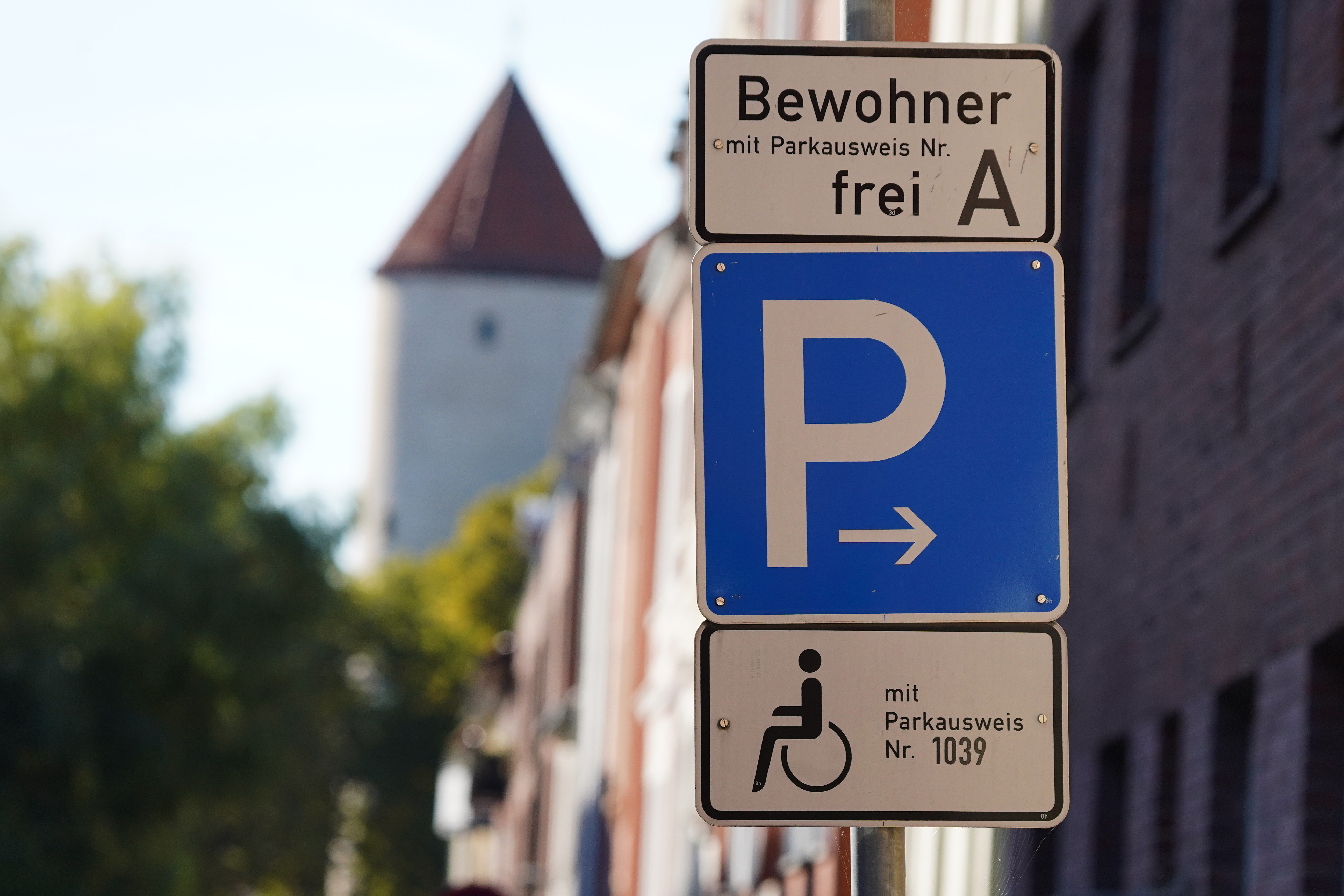 Hinweisschild Bewohnerparken in Münster