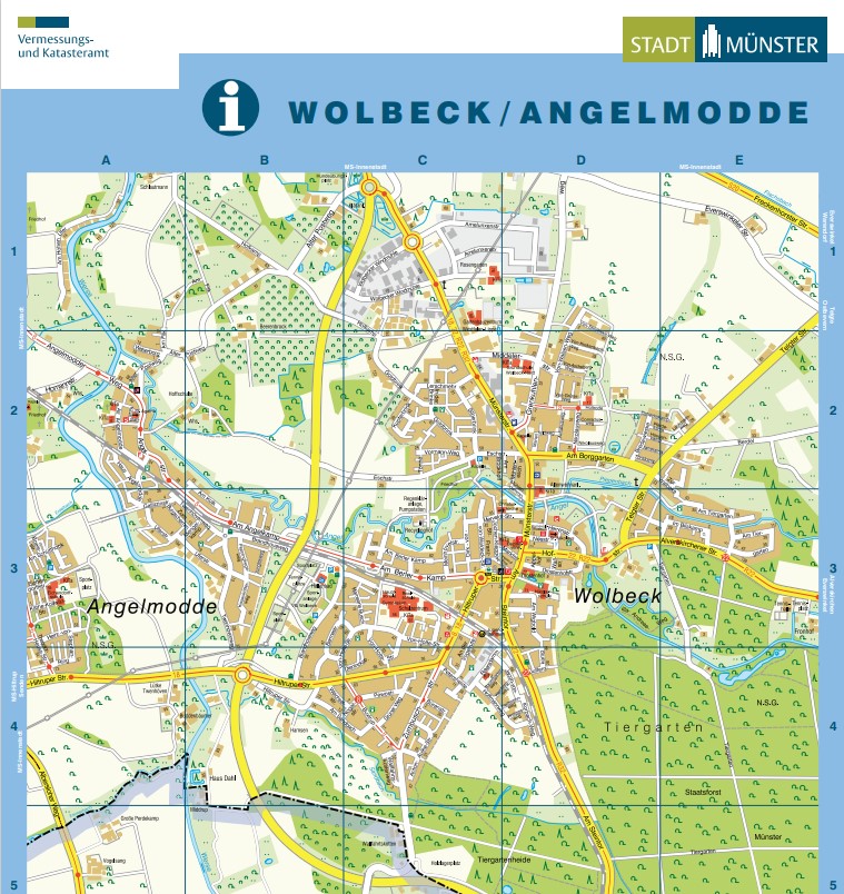 Stadtteilplan von Wolbeck und Angelmodde