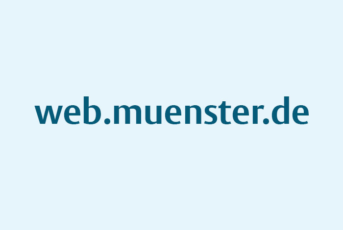 Schriftzug "web.muenster.de"