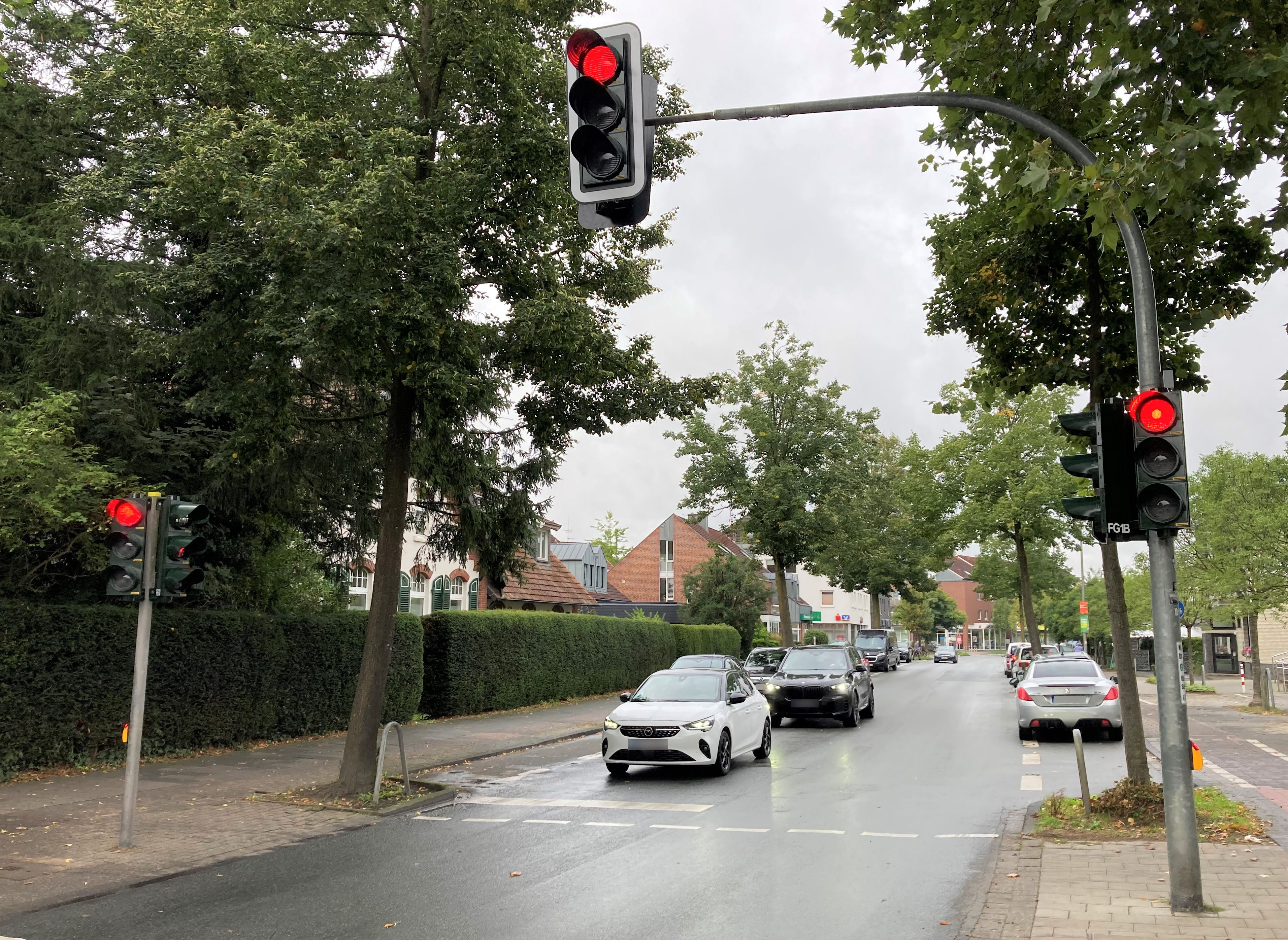 Eine Ampelanlage an der Dülmener Straße