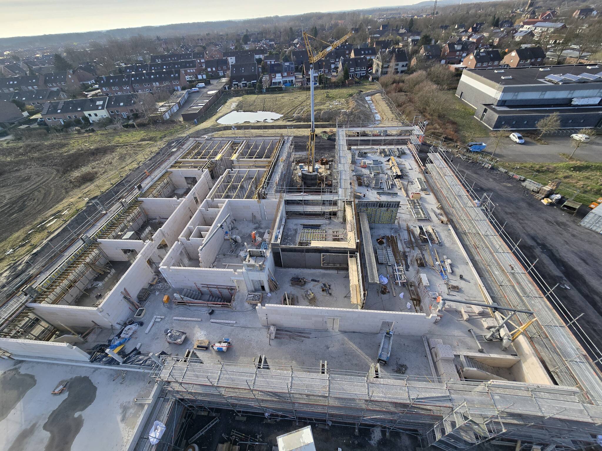Luftbild neue Grundschule Albachten