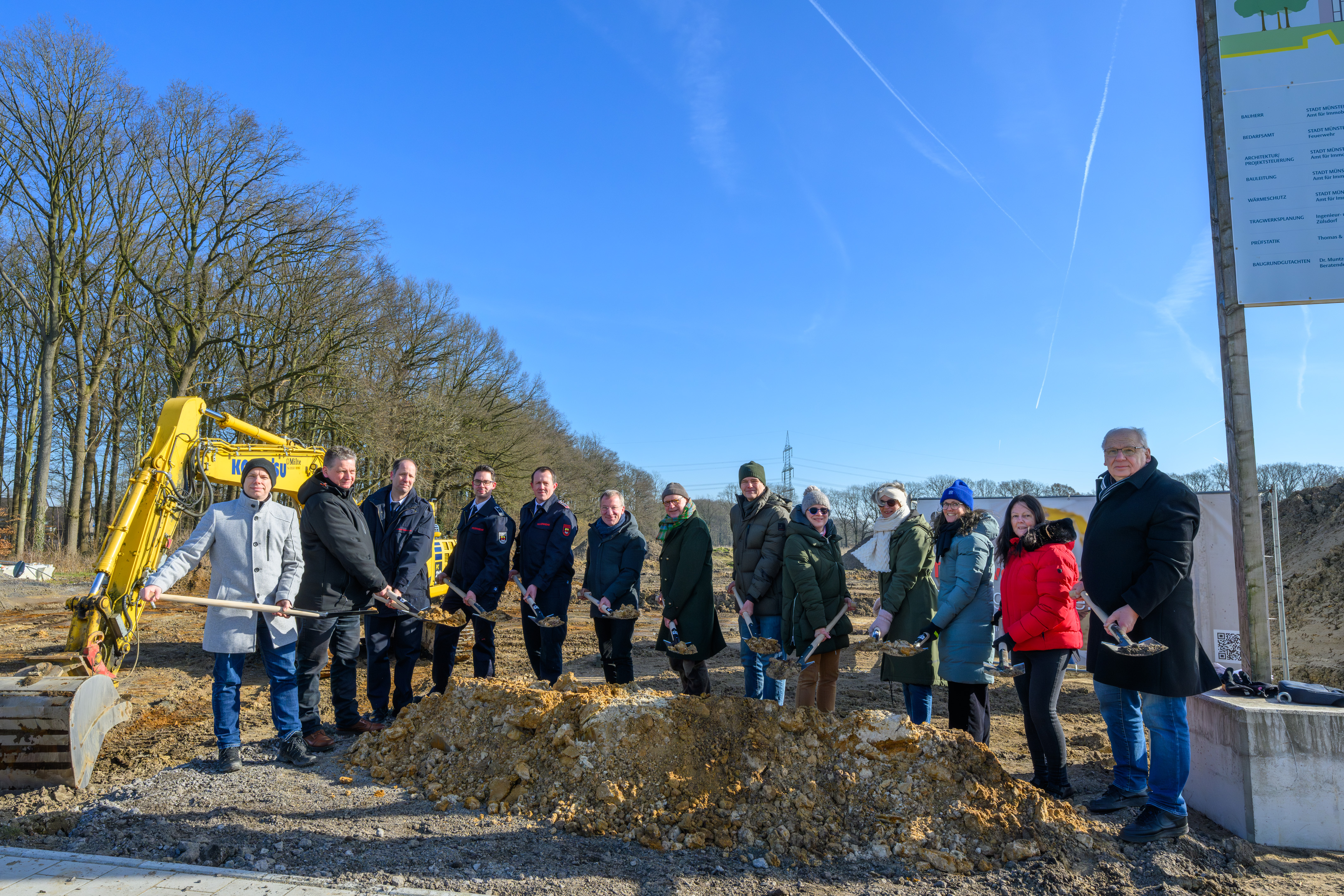 Erster Spatenstich für das neue Feuerwehrhaus in Albachten
