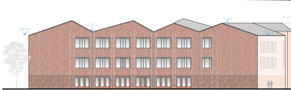 Entwurf der geplanten Erweiterung Annette-von-Droste-Hülshoff Gymnasium