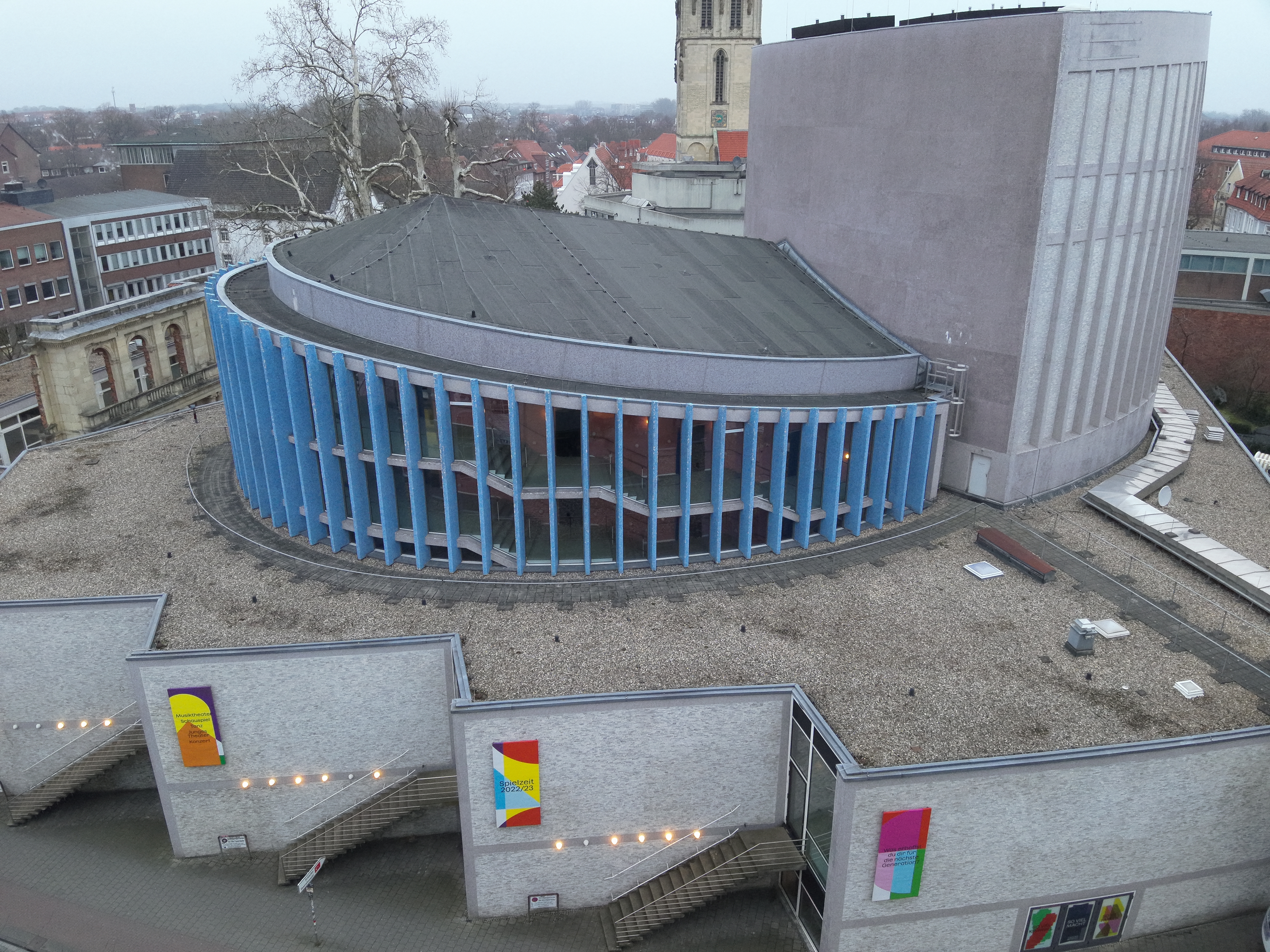 Luftbild des Theater Münsters