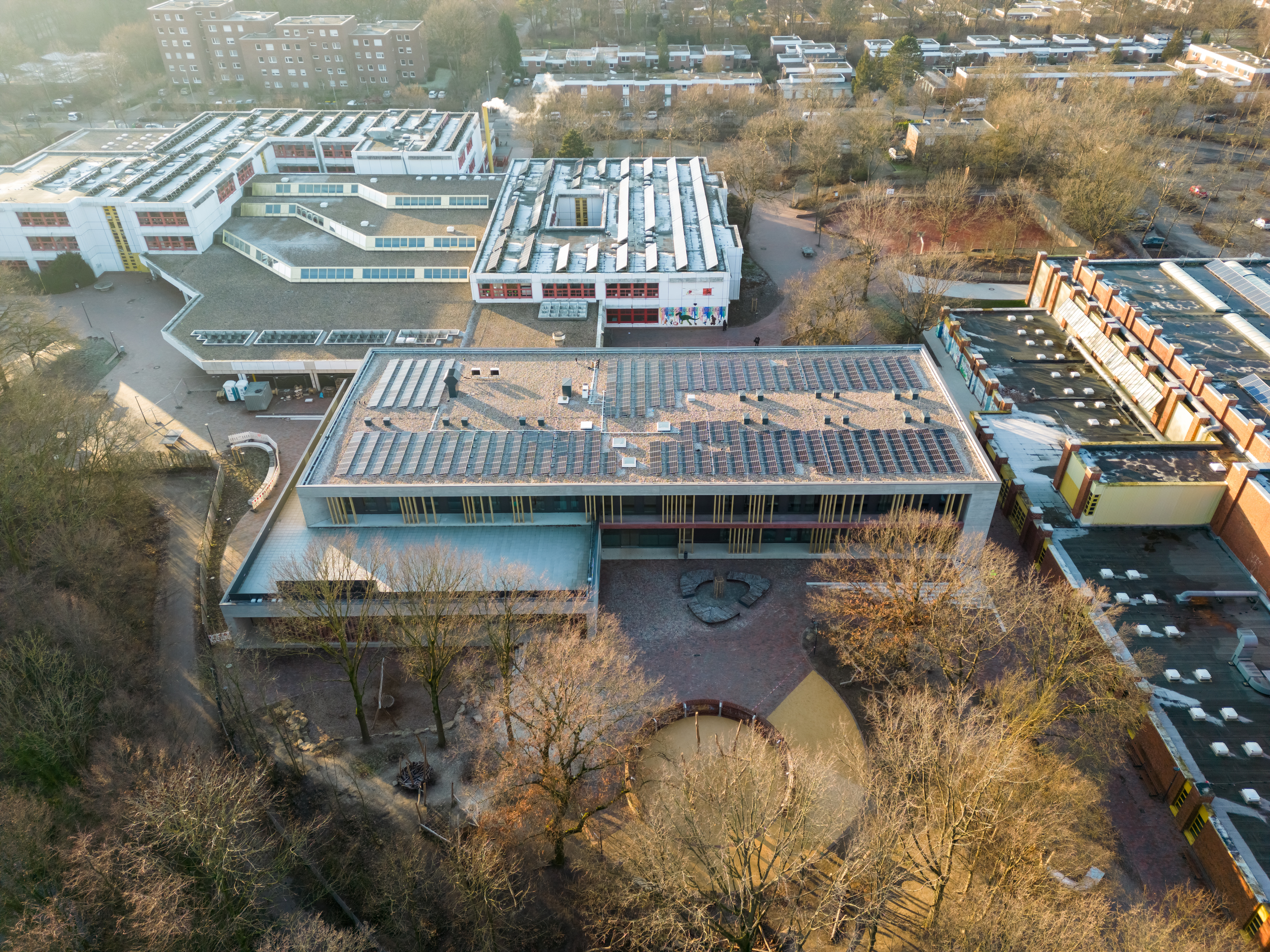 Luftbild des Schulzentrums Kinderhaus