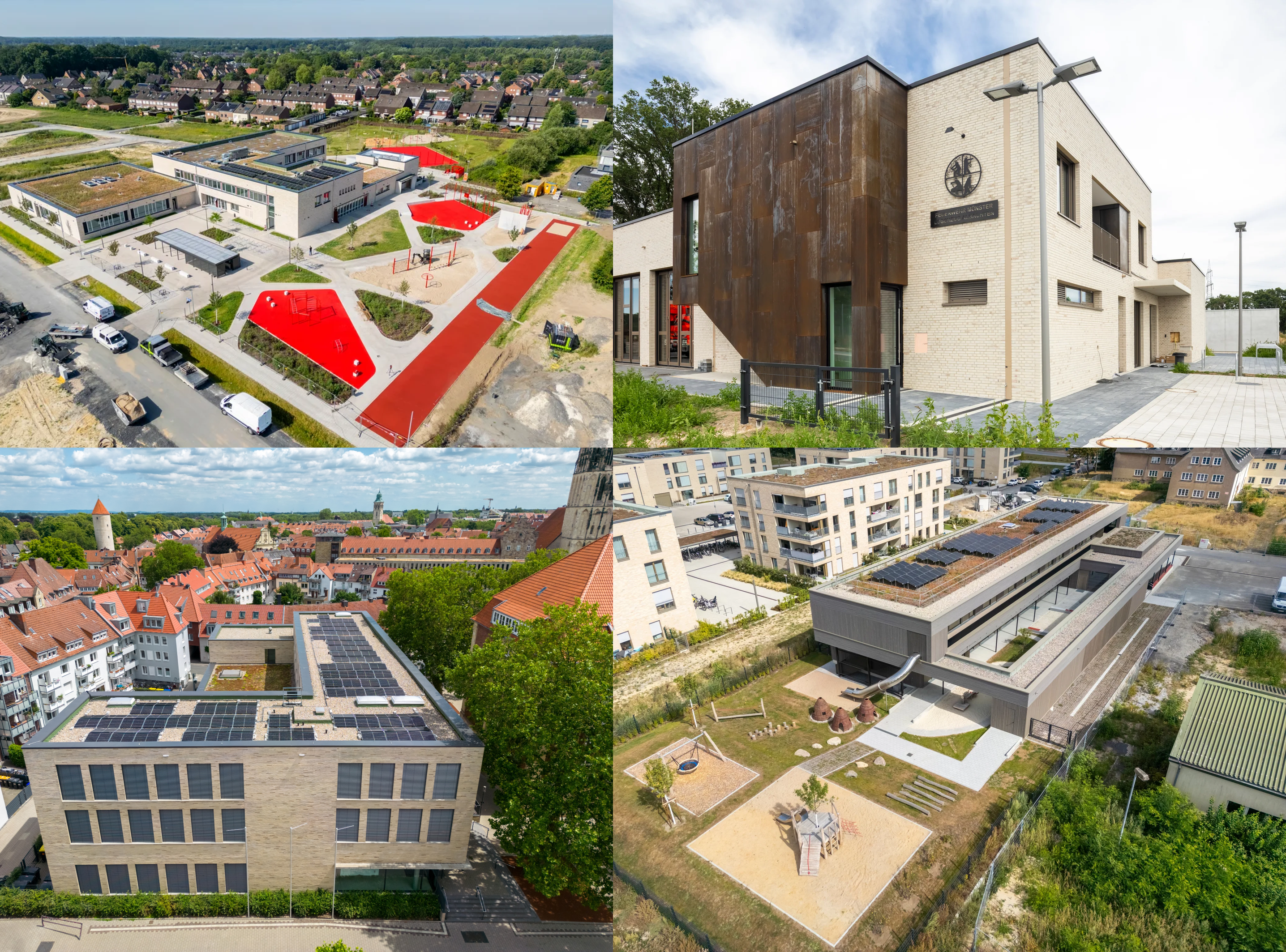 Collage aus Bildern verschiedener Bauprojekte