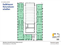 Grundriss der naturwissenschaftlichen Räume.