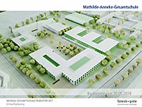 Modell der zukünftigen Mathilde-Anneke-Gesamtschule.