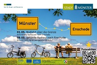 Plakat: Fahrradtour von Münster nach Enschede