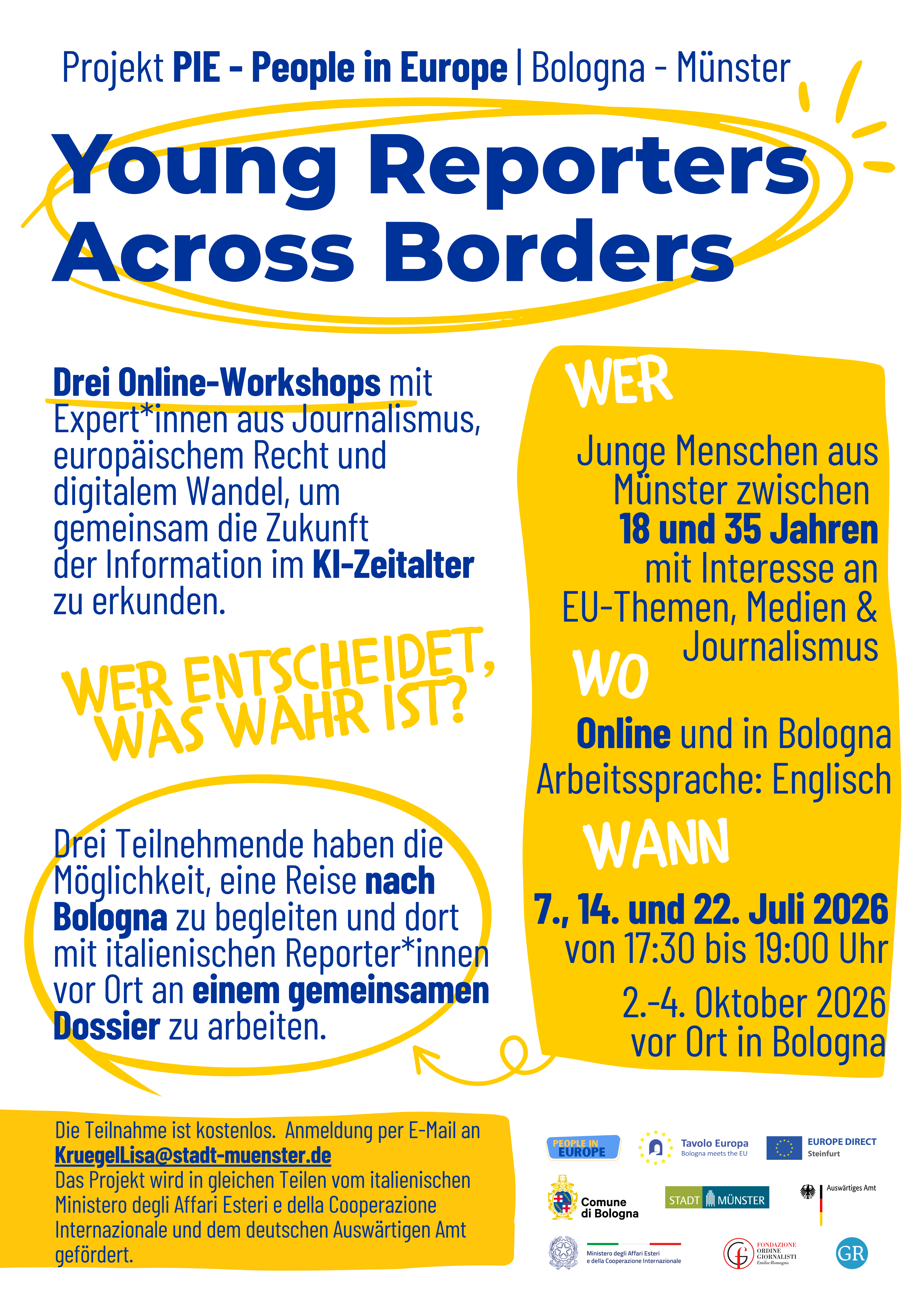 Plakat mit Infos zum Workshop