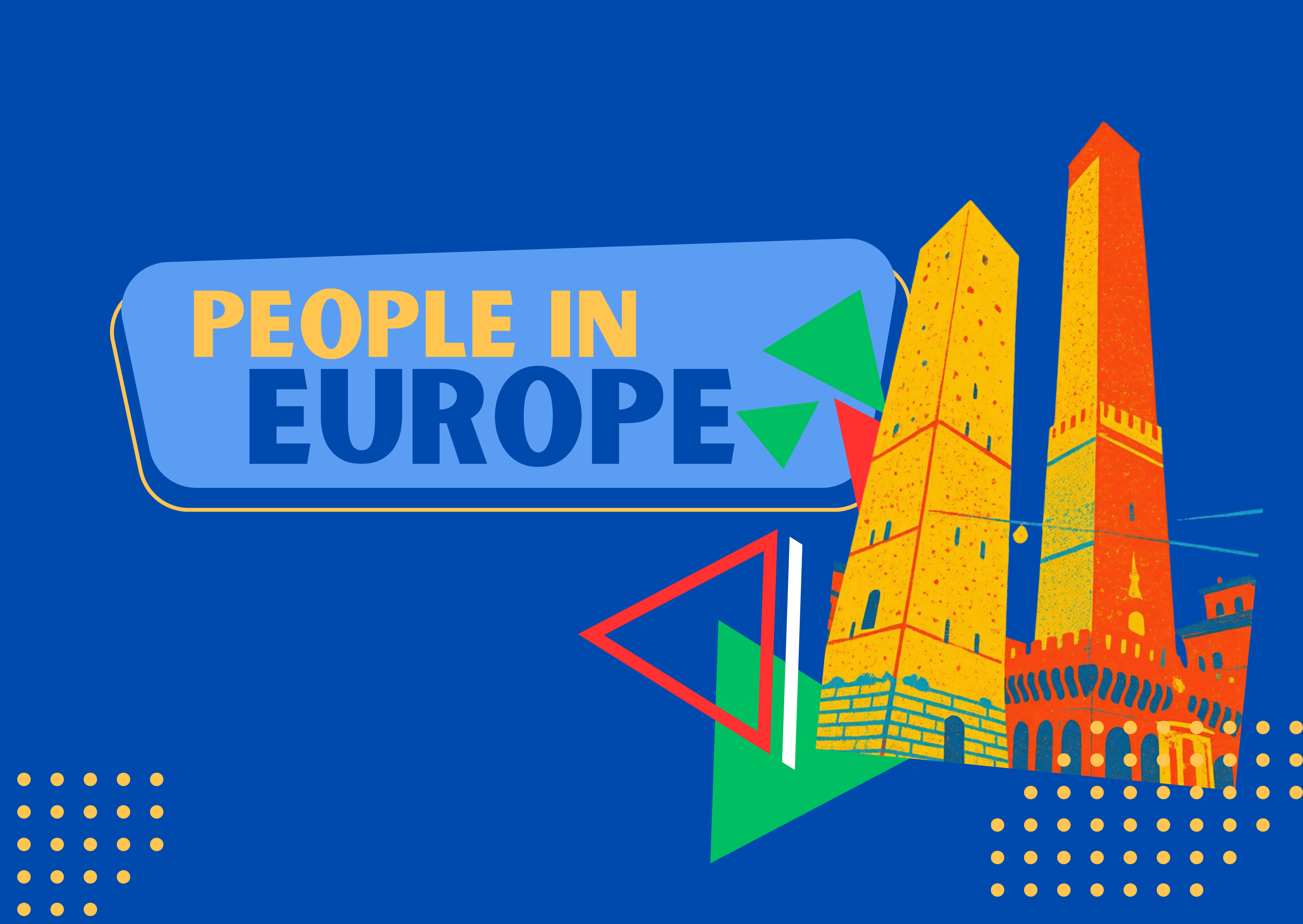 Logo Europatag, Türme von Bologna