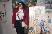 Tunesische Künstlerin Faten Zrafi, eine Frau, Kunstwerke