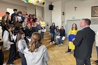 Trilaterales Schulprojekt: Gruppenbild, Schülerinnen, Schüler