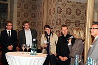 Interviewrunde mit Götz Alsmann, Weihbischof Dr. Stefan Zekorn, Sabine Schröder, Werner Fusenig und Michael Radau (v. r.).