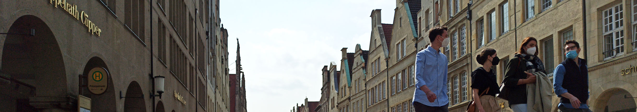 Prinzipalmarkt mit Menschen