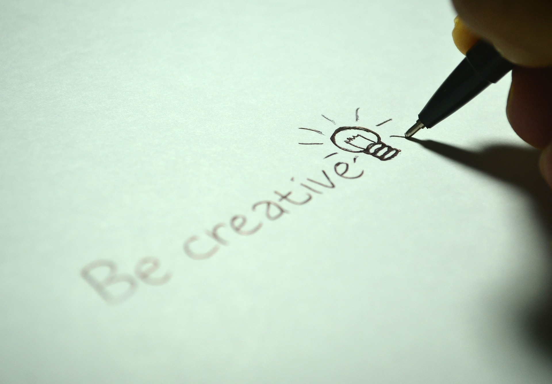 Schriftzug: be creative