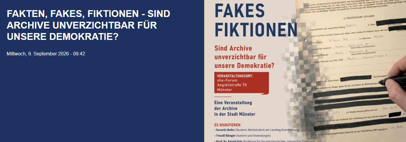 Veranstaltungsplakat mit Originalquelle und Schrift