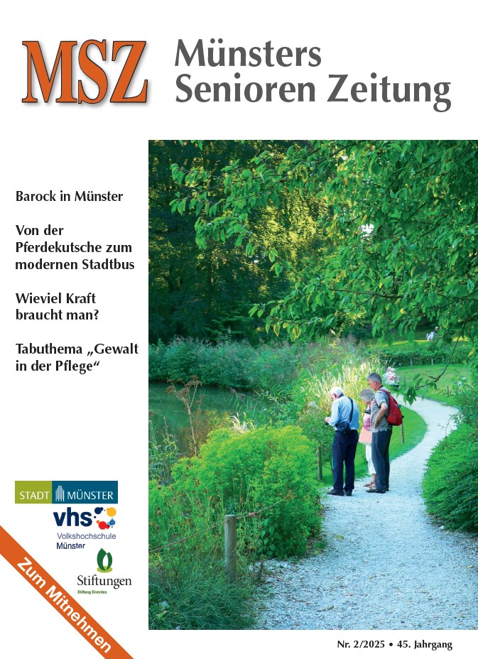 Mensch auf Schotter-Parkpfad