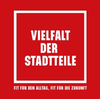 Schriftzug 'Vielfalt der Stadtteile'