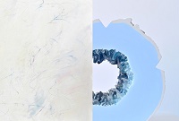 Collage von zwei Malereien von Chiemi Nakagawa und Johanna K Becker