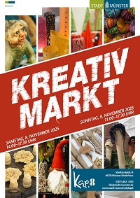 Plakat mit Schriftug und Bildern