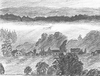 Landschaftsmalerei in Bleistift