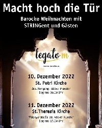 Plakat "Macht hoch die Tür" Plakatausschnitt zur Konzertveranstaltung von legato m